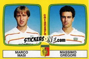 Cromo Marco Masi / Massimo Gregori - Calciatori 1985-1986 - Panini