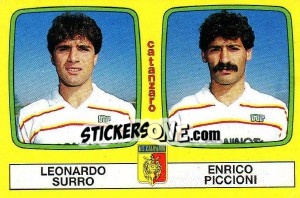 Sticker Leonardo Surro / Enrico Piccioni - Calciatori 1985-1986 n. 419 - Panini