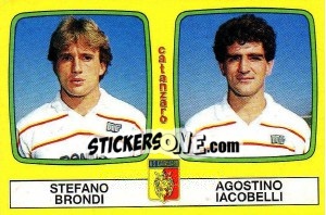 Sticker Stefano Brondi / Agostino Iacobelli - Calciatori 1985-1986 n. 420 - Panini