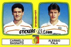 Sticker Carmelo Bagnato / Alessio Pala - Calciatori 1985-1986 n. 422 - Panini