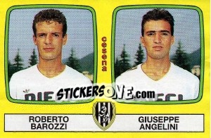 Sticker Roberto Barozzi / Giuseppe Angelini - Calciatori 1985-1986 - Panini