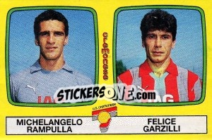 Sticker Michelangelo Rampulla / Felice Garzilli - Calciatori 1985-1986 n. 433 - Panini