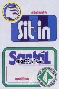 Sticker Sponsor Atalanta / Avellino - Calciatori 1985-1986 n. 10 - Panini