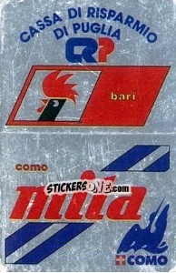 Sticker Sponsor Bari / Como - Calciatori 1985-1986 - Panini