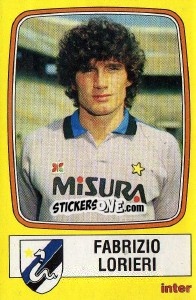 Sticker Fabrizio Loriera - Calciatori 1985-1986 n. 107 - Panini
