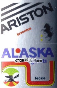 Sticker Sponsor Juventus / Lecce - Calciatori 1985-1986 n. 121 - Panini