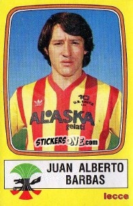 Sticker Juan Alberto Barbas - Calciatori 1985-1986 - Panini