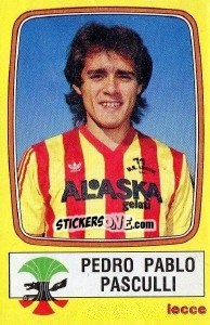Cromo Pedro Pablo Pasculli - Calciatori 1985-1986 - Panini