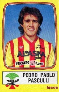 Sticker Pedro Pablo Pasculli - Calciatori 1985-1986 n. 142 - Panini