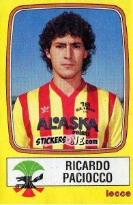 Sticker Ricardo Paciocco - Calciatori 1985-1986 - Panini