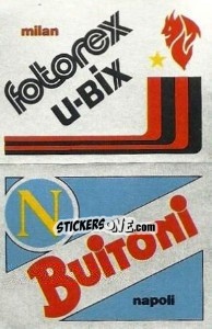 Sticker Sponsor Milan / Napoli - Calciatori 1985-1986 - Panini