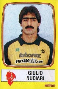 Sticker Giulio Nuciari - Calciatori 1985-1986 n. 163 - Panini