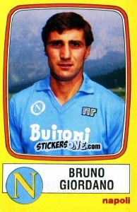 Sticker Bruno Giordano - Calciatori 1985-1986 - Panini