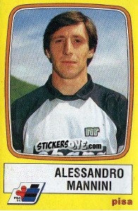 Sticker Alessandro Mannini - Calciatori 1985-1986 n. 187 - Panini