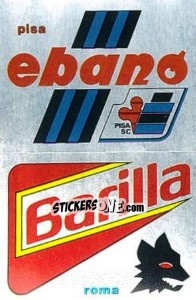 Sticker Sponsor Pisa / Roma - Calciatori 1985-1986 n. 195 - Panini