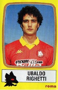 Cromo Ubaldo Righetti - Calciatori 1985-1986 - Panini