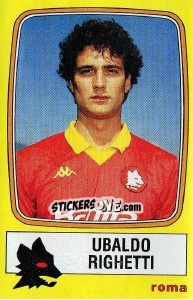 Sticker Ubaldo Righetti - Calciatori 1985-1986 n. 209 - Panini