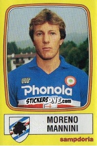 Figurina Moreno Mannini - Calciatori 1985-1986 - Panini