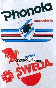 Figurina Sponsor Sampdoria / Torino - Calciatori 1985-1986 - Panini