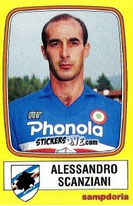 Cromo Alessandro Scanziani - Calciatori 1985-1986 - Panini