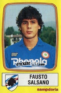Sticker Fausto Salsano - Calciatori 1985-1986 - Panini