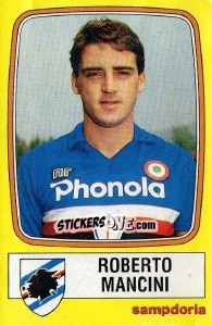 Sticker Roberto Mancini - Calciatori 1985-1986 - Panini