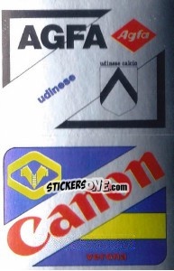 Cromo Sponsor Udinese / Verona - Calciatori 1985-1986 - Panini