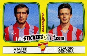Sticker Walter Vigano' / Claudio Bencina - Calciatori 1985-1986 n. 437 - Panini
