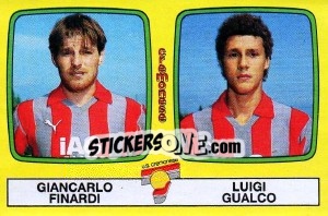 Figurina Giancarlo Finardi / Luigi Gualco - Calciatori 1985-1986 - Panini