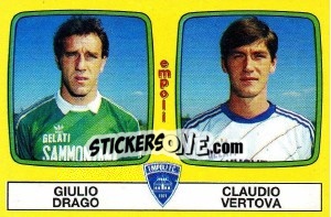 Sticker Giulio Drago / Claudio Vertova - Calciatori 1985-1986 n. 442 - Panini
