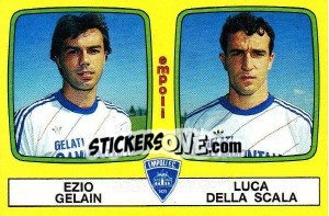 Sticker Ezio Gelain / Luca Della Scala - Calciatori 1985-1986 n. 443 - Panini