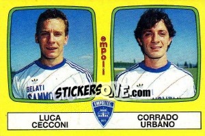 Sticker Luca Cecconi / Corrado Urbano - Calciatori 1985-1986 n. 446 - Panini