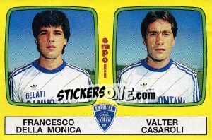 Sticker Francesco Della Monica / Valter Casaroli - Calciatori 1985-1986 n. 447 - Panini
