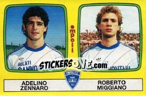 Sticker Adelino Zennaro / Roberto Miggiani - Calciatori 1985-1986 n. 448 - Panini