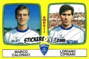 Sticker Marco Calonaci / Loriano Cipriani - Calciatori 1985-1986 n. 449 - Panini
