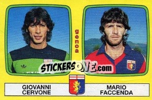 Cromo Giovanni Cervone / Mario Faccenda - Calciatori 1985-1986 - Panini