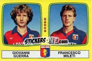 Sticker Giovanni Guerra / Francesco Mileti - Calciatori 1985-1986 n. 455 - Panini