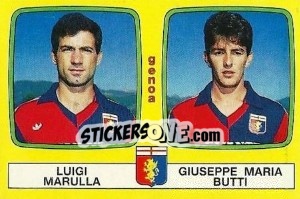 Sticker Luigi Marulla / Giuseppe Maria Butti - Calciatori 1985-1986 - Panini