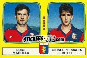Sticker Luigi Marulla / Giuseppe Maria Butti - Calciatori 1985-1986 n. 456 - Panini