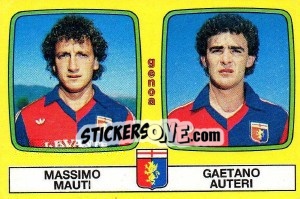 Sticker Massimo Mauti / Gaetano Auteri - Calciatori 1985-1986 n. 458 - Panini