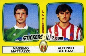 Sticker Massimo Mattiazzo / Alfonso Bertozzi - Calciatori 1985-1986 n. 460 - Panini