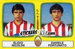 Cromo Eligio Nicolini / Daniele Fortunato - Calciatori 1985-1986 - Panini