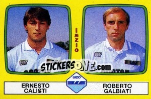 Sticker Ernesto Calisti / Roberto Galbiati - Calciatori 1985-1986 - Panini