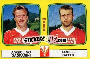 Sticker Angiolino Gasparini / Daniele Catto - Calciatori 1985-1986 - Panini