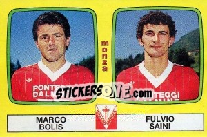 Sticker Marco Bolis / Fulvio Saini - Calciatori 1985-1986 n. 482 - Panini