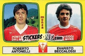 Sticker Roberto Antonelli / Evaristo Beccalossi - Calciatori 1985-1986 n. 483 - Panini