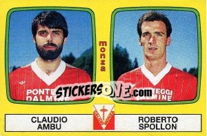 Sticker Claudio Ambu / Roberto Spolon - Calciatori 1985-1986 - Panini