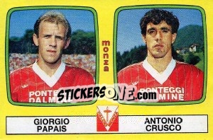 Cromo Giorgio Papais / Antonio Crusco - Calciatori 1985-1986 - Panini