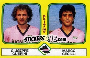 Figurina Giuseppe Guerini / Marco Cecilli - Calciatori 1985-1986 - Panini