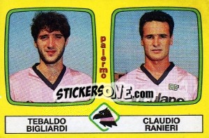 Sticker Tebaldo Bigliardi / Claudio Ranieri - Calciatori 1985-1986 - Panini